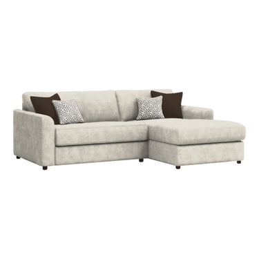 Selby Right Hand Chaise Fabric Sofa in Ravel Cream fabric