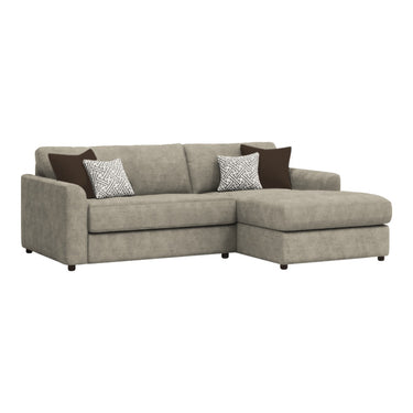 Selby Right Hand Chaise Fabric Sofa in Ravel Dune fabric
