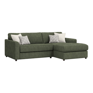 Selby Right Hand Chaise Fabric Sofa in Ravel Forest fabric