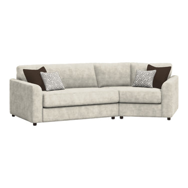 Selby Right Hand Cosy Corner Fabric Sofa in Ravel Cream fabric