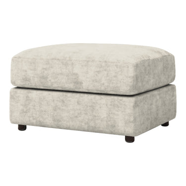 Selby Small Fabric Footstool in Ravel Cream fabric