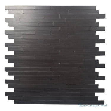 Self Adhesive 3D Mosaic Wall Tiles - Brick - 30cm x 30cm (10 Pack) – Black