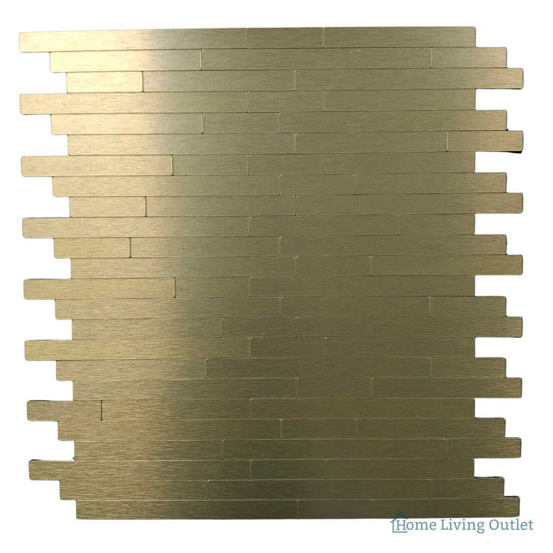 Self Adhesive 3D Mosaic Wall Tiles - Brick - 30cm x 30cm (10 Pack) – Gold