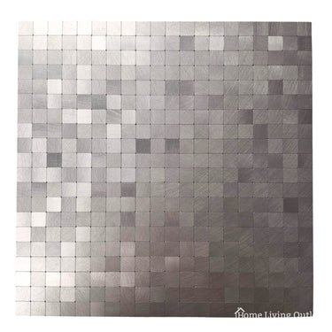Self Adhesive 3D Mosaic Wall Tiles - Square - 30cm x 30cm (10 Pack) – Chrome