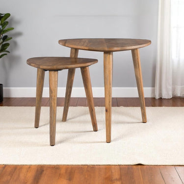 Soren Mango Wood Nest of 2 Tables - view 2