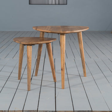 Soren Mango Wood Nest of 2 Tables - view 3