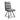 Stellan Leather Effect Dining Chair - Dark Grey – studio view 1
