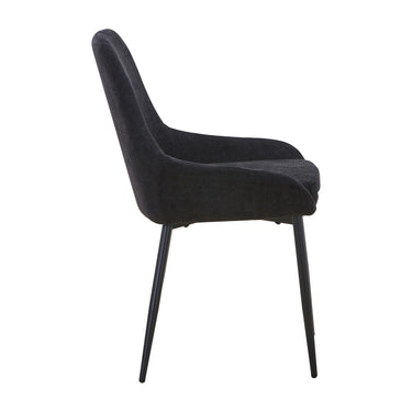 Sterne Fabric Dining Chair - Black – studio view 3