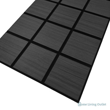 Superlightweight Grid - Self Adhesive Acoustic Wall Panels - 120cm x 30cm (4 Pack) – Black Oak
