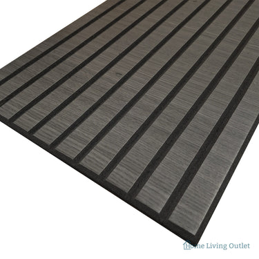 Superlightweight Slatted - Self Adhesive Acoustic Wall Panels - 120cm x 30cm (4 Pack) – Black Oak