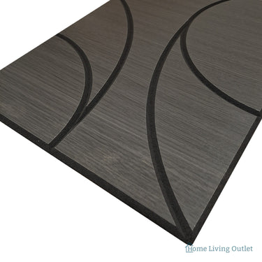 Superlightweight Spiral - Self Adhesive Acoustic Wall Panels - 120cm x 30cm (4 Pack) – Black Oak