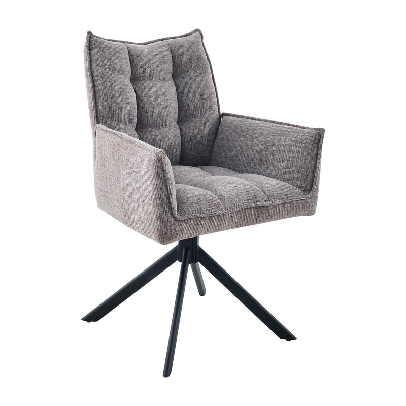 Vance Tweed Dining Chair - Mocha