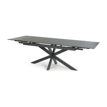 Verano 1.6m-2.4m Extending Grey Sintered Stone Dining Table & 6 Denham Grey Swivel Chairs Dining Set – the dining table