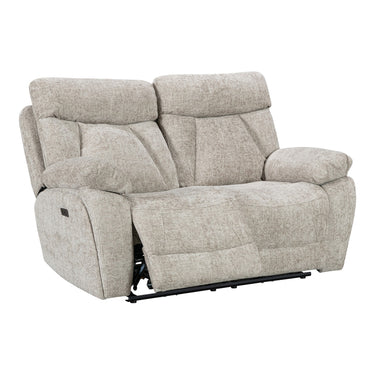 Verona 2 Seater Fabric Power Recliner Sofa in Biscuit – view 3
