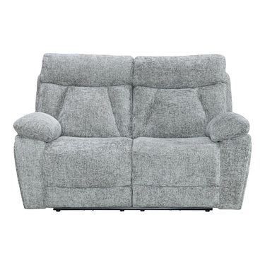 Verona 2 Seater Fabric Power Recliner Sofa in Nickel