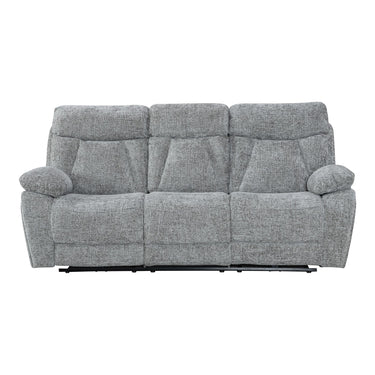 Verona 3 Seater Fabric Power Recliner Sofa in Nickel
