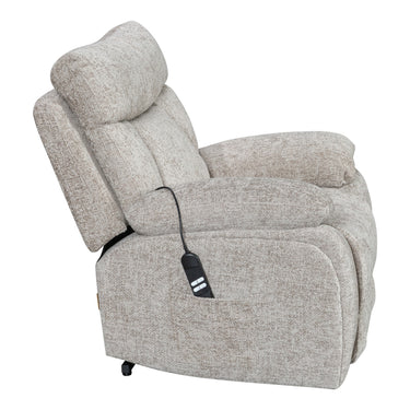 Verona Fabric Lift & Tilt Dual Motor Riser Recliner Chair in Biscuit – view 3