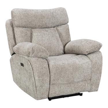 Verona Fabric Power Recliner Arm Chair in Biscuit – view 2