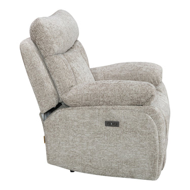 Verona Fabric Power Recliner Arm Chair in Biscuit – view 3