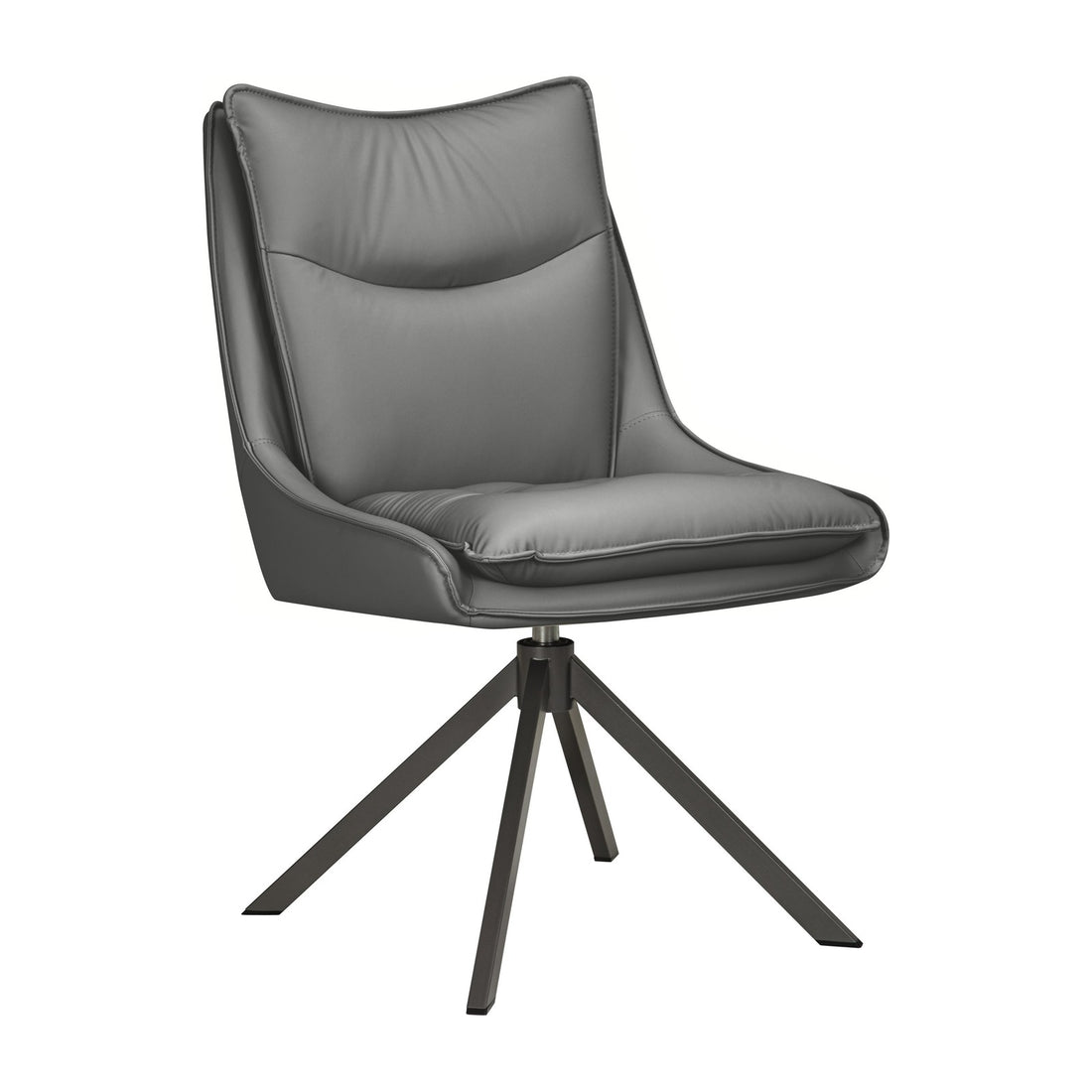 Vienna Two-Tone Swivel Dining Chair - Grey – studio view 1
