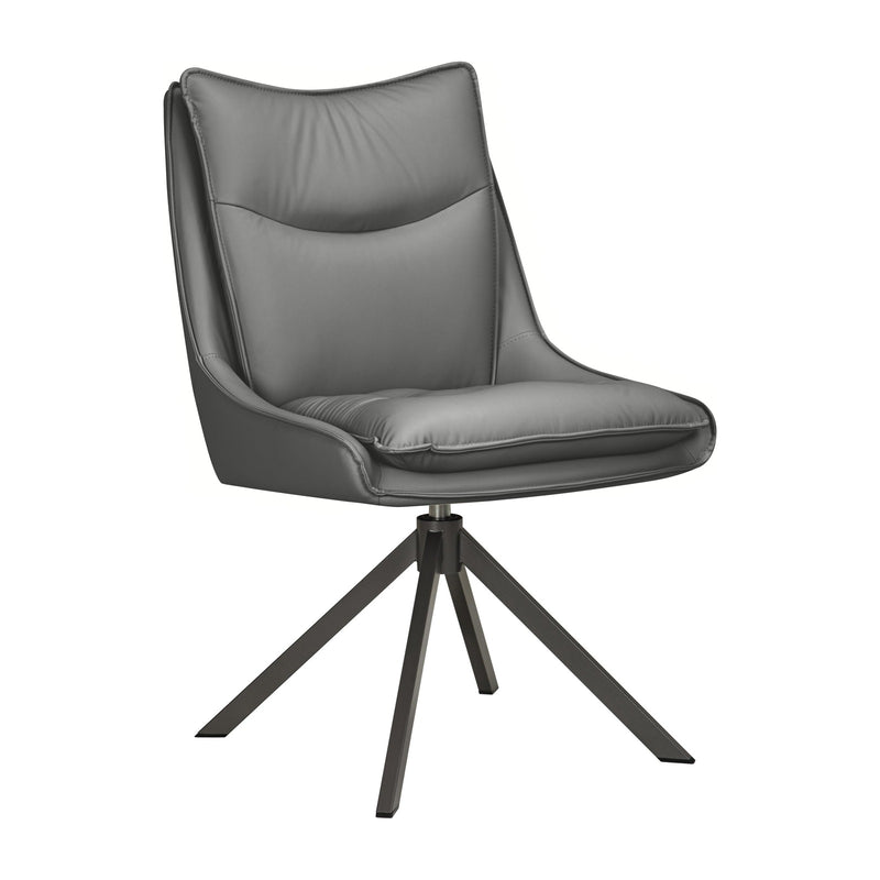 Vienna Two-Tone Swivel Dining Chair - Grey