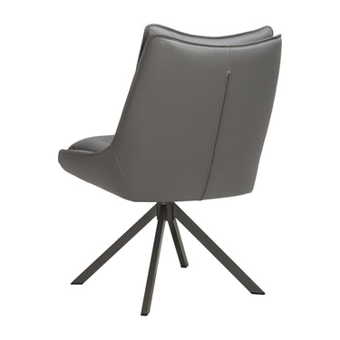 Vienna Two-Tone Swivel Dining Chair - Grey – studio view 2