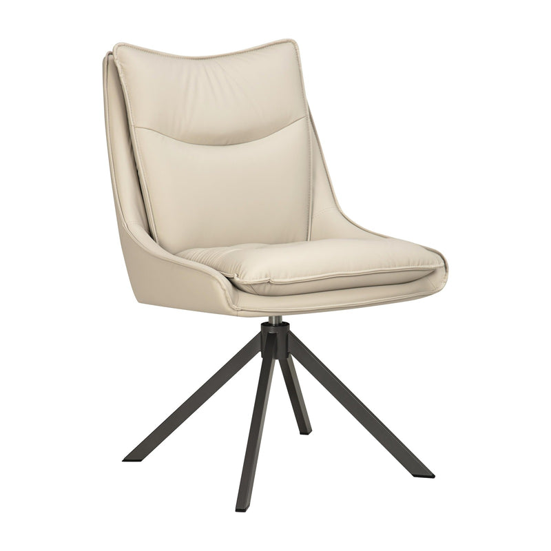 Vienna Two-Tone Swivel Dining Chair - Stone