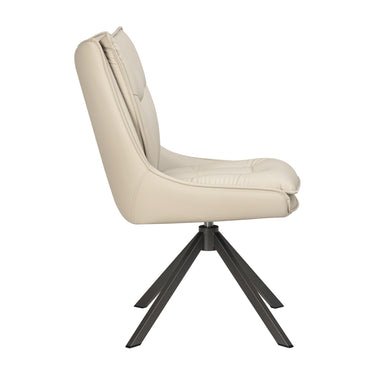 Vienna Two-Tone Swivel Dining Chair - Stone – studio view 3