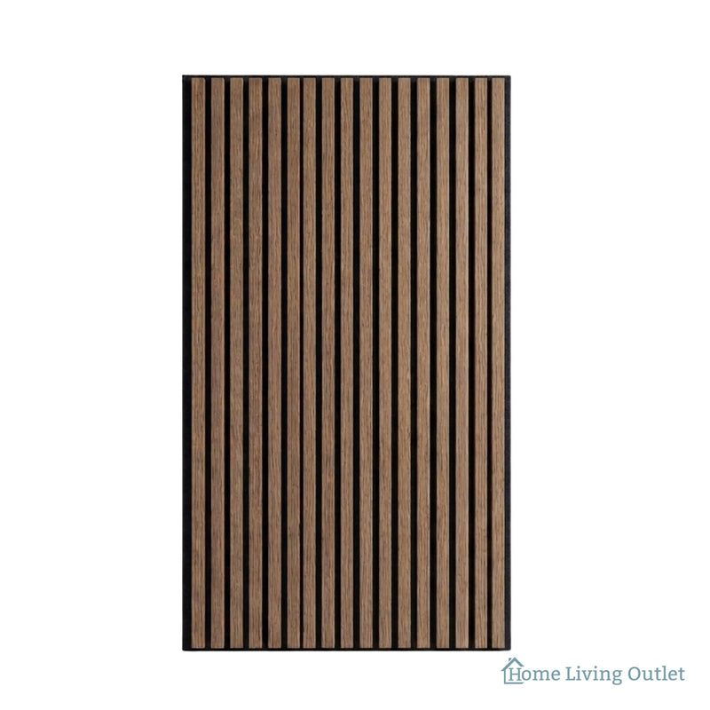 Wood Veneer Acoustic Half Wall Standard Slat Wall Panels - 3-Sided - 120cm x 60cm (3 Pack)