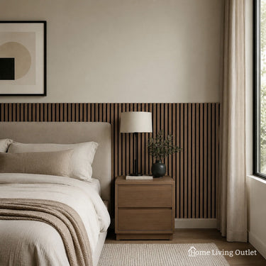Wood Veneer Acoustic Half Wall Standard Slat Wall Panels - 3-Sided - 120cm x 60cm (3 Pack) – image 2