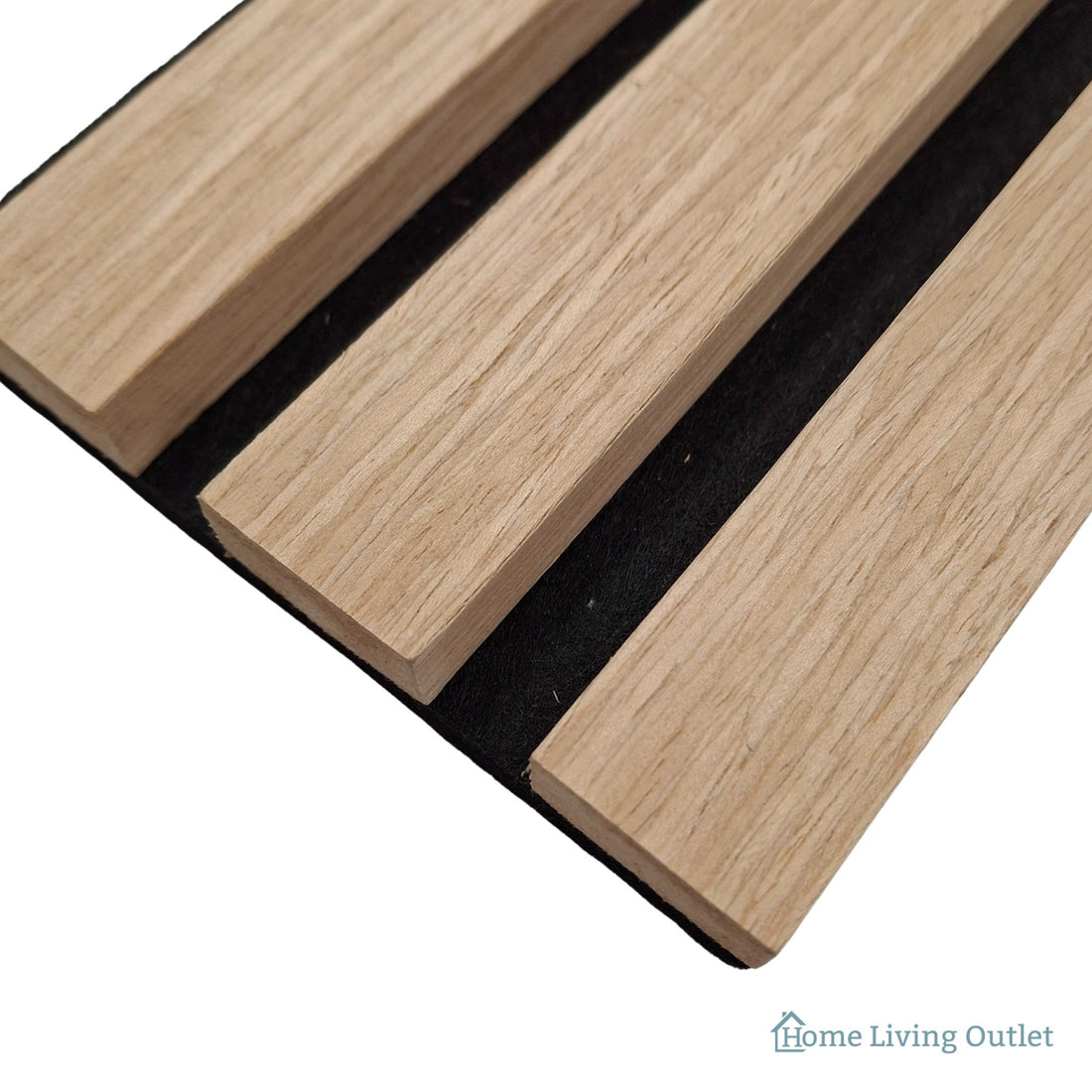 Wood Veneer Acoustic Standard Slat Wall Panels - 3-Sided - 240cm x 32cm (2 Pack) – Premium Oak