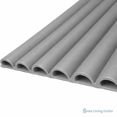 WPC Wall Panels - Fluted Wall Panels - 235cm x 16cm (15 Pack) – Grey