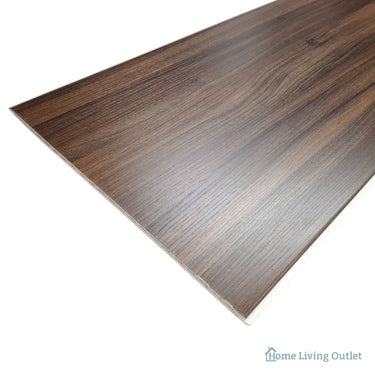 WPC Wall Panels - Wood Effect Flat Wall Panels - 235cm x 40cm (5 Pack) – Walnut
