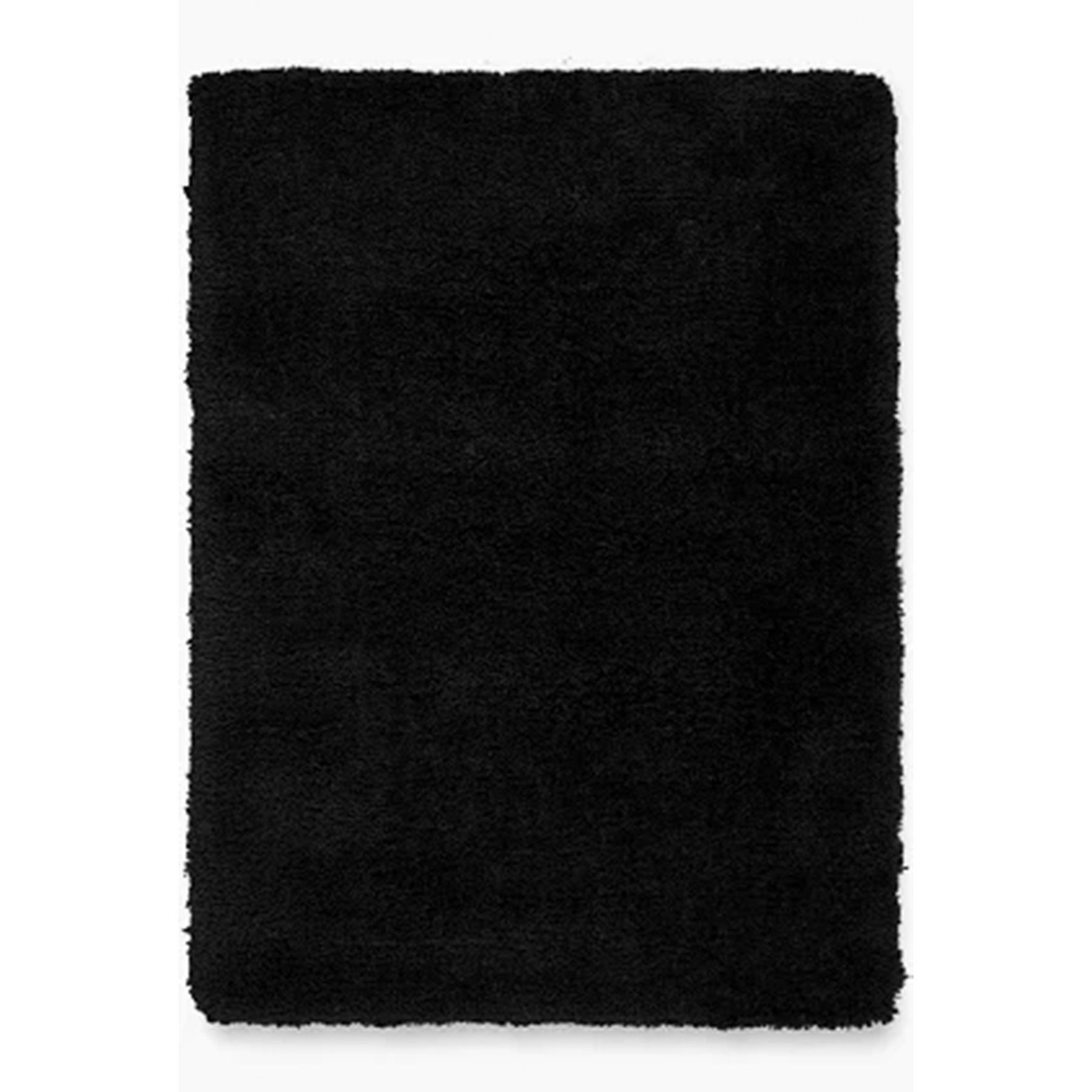 Elodie Plain Black Rug - Medium