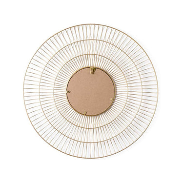 Joanie Mirror Circular Gold Wire Designer Wall Hanging