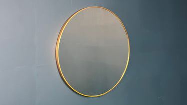 Sofology Renee Round Gold Wall Mirror