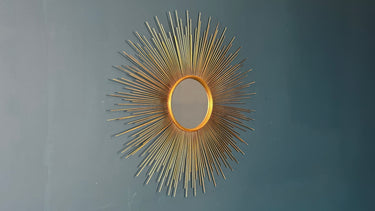 Tropic Star Gold Round Circular Wall Hanging Mirror