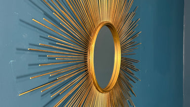 Tropic Star Gold Round Circular Wall Hanging Mirror