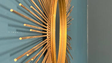 Tropic Star Gold Round Circular Wall Hanging Mirror