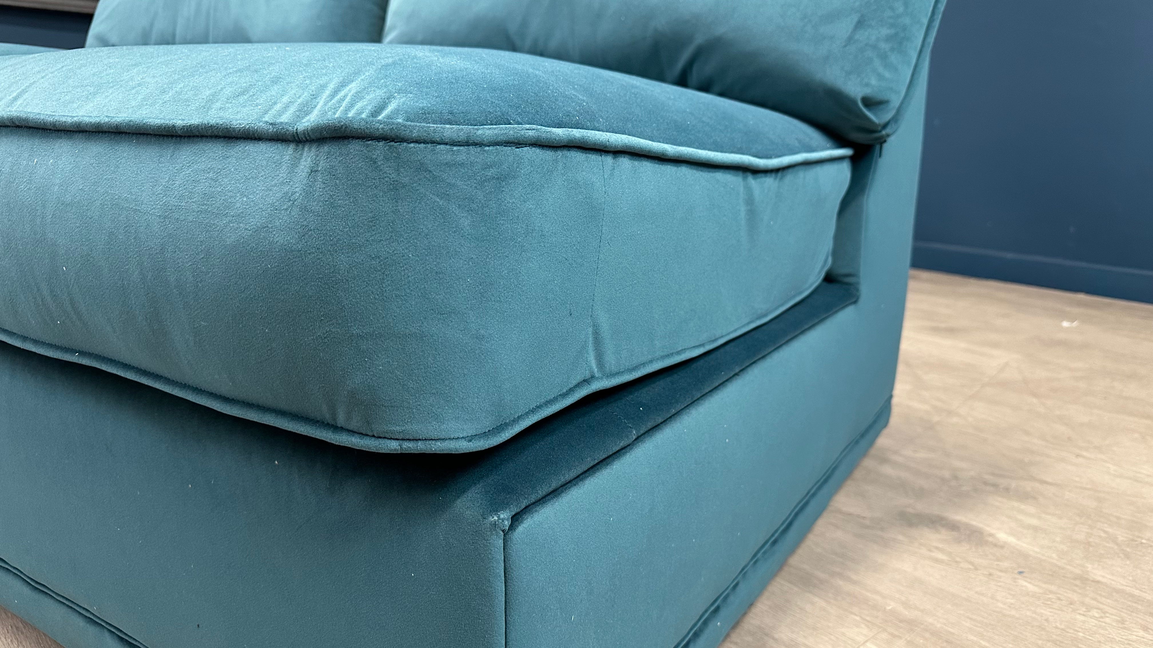 Mulberry 2 Seater Armless Sofa Teal Fabric