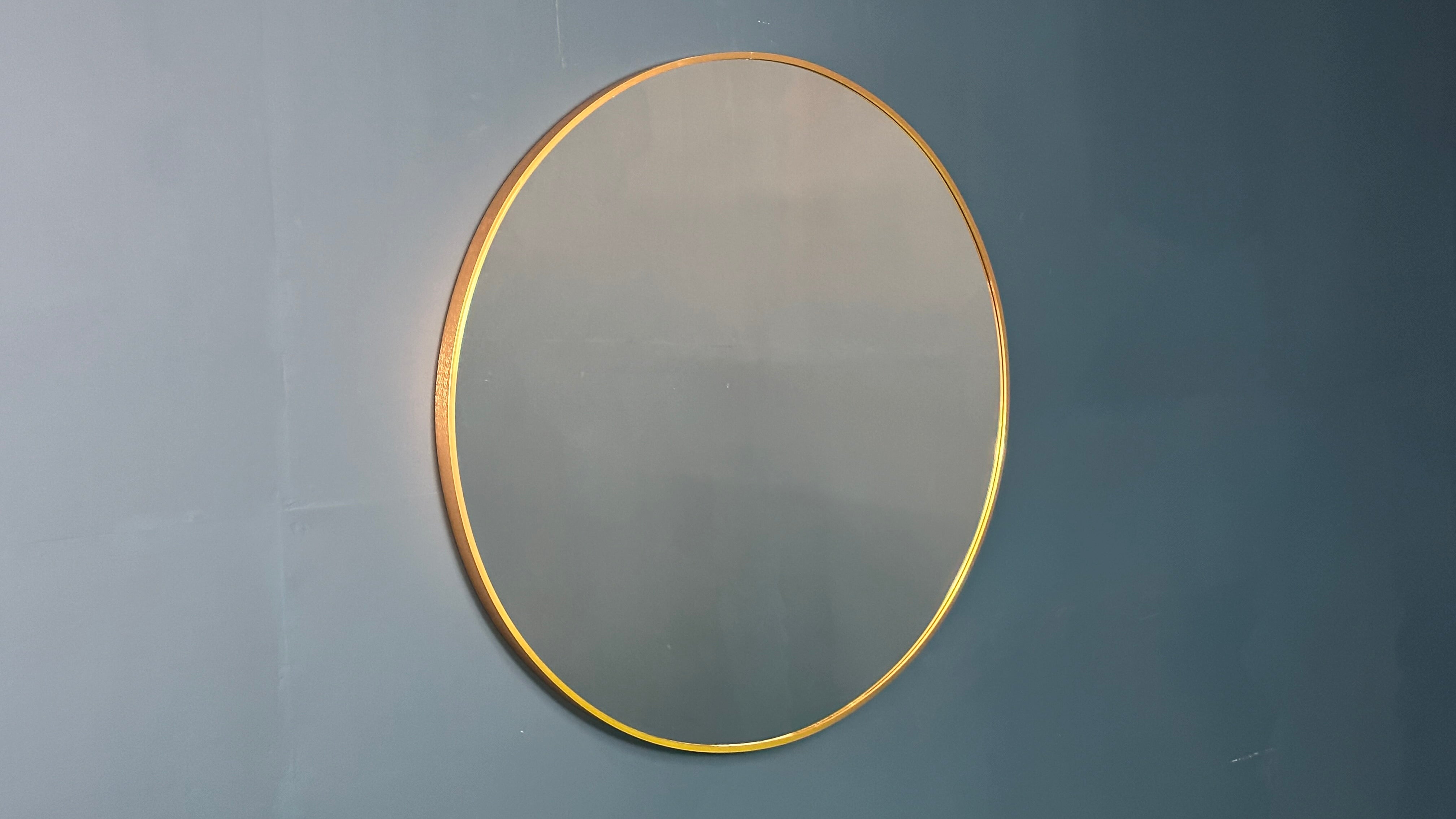 Sofology Renee Round Gold Wall Mirror